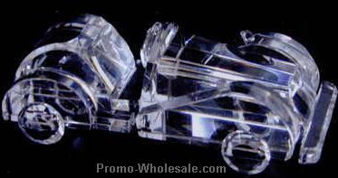 3-3/8" Optic Crystal Sport Car Figurine