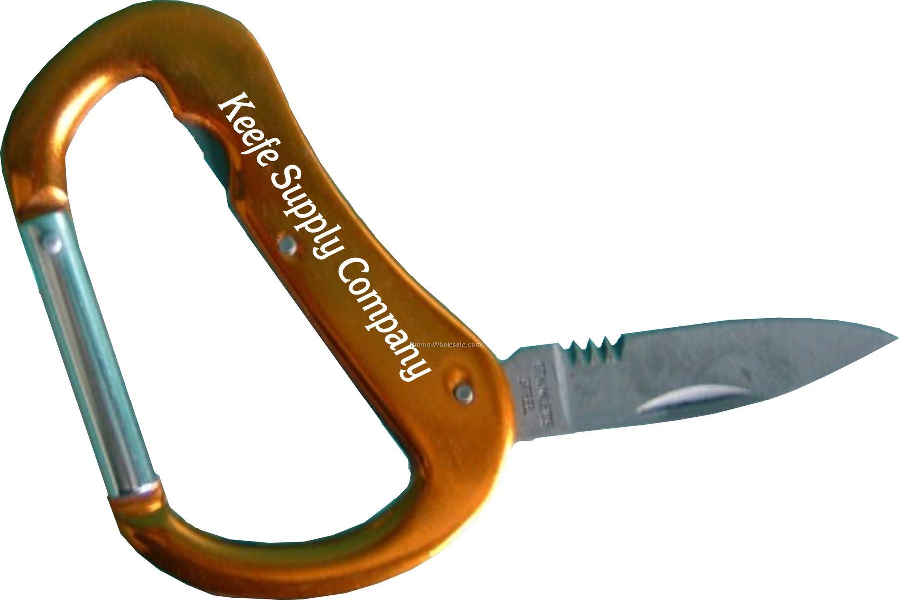 3-3/8"x 2" Aluminum Carabiner With Knife