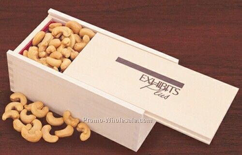 3/4 Lb. Extra Fancy Jumbo Cashews In Wooden Box