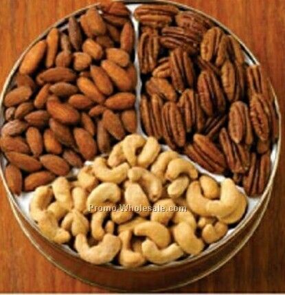 33 Oz. Cashews/Almonds/Pecans Combination In Designer Gift Tin