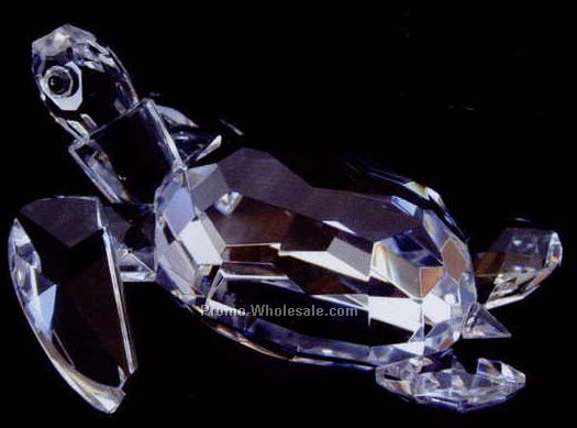 4-1/2" Optic Crystal Turtle Figurine