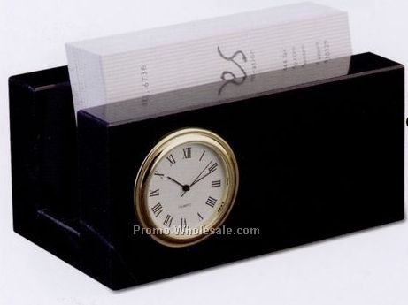 4-1/4"x2-1/4"x2-1/2" Business Card Mini Clock