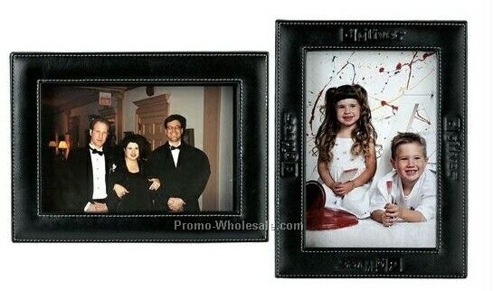 4"x6" Nappa Leather Desktop Easel Photo Frame