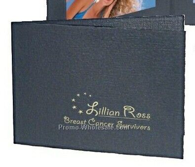 5"x7" Black Horizontal Double-sided Portrait Folder