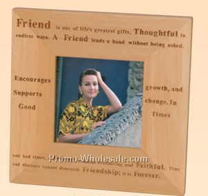 6-1/4"x6-1/4" Alderwood Flat Photo Frame (Engraved)