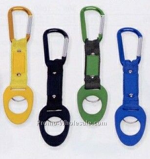 6 Mm Carabiner With Bottle Holder (Pad Print)