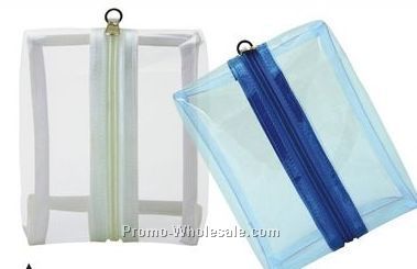 6"x1-1/2"x4-1/2" Fun & Funky Transparent Accessory Pouch