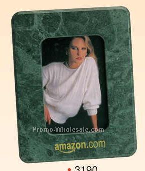 7"x5-1/2" Green Marble Photo Frame (3-1/2"x5") (Screened)