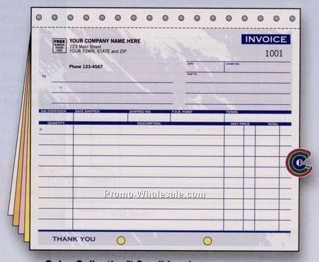 8-1/2"x7" 4 Part Color Collection Small Invoice