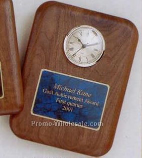 9"x12" Vertical Walnut Round Edge Wooden Clock Plaques