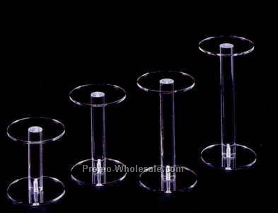 Acrylic Dumbbell Pedestal - 3"x3"x6"