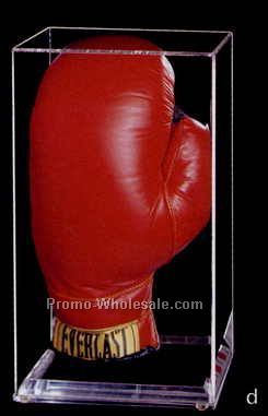 Acrylic Single Boxing Glove Display Case W/Mirror(3/4" Base)