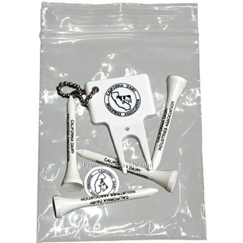 Business Card Tee Pack (4 Tees/ 1 Ball Marker/ 1 Plastic Divot Tool)