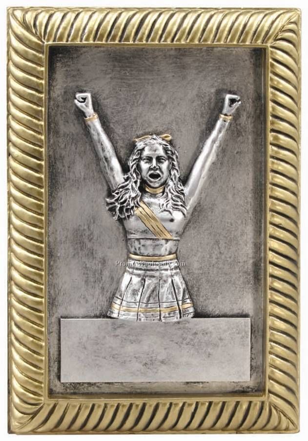 Cheerleading, Resin Plaque Award - 5" X 7"