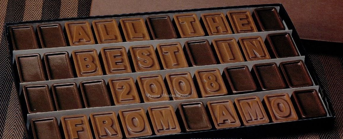 Chocolate Telegram W/ Custom Letters & Numbers