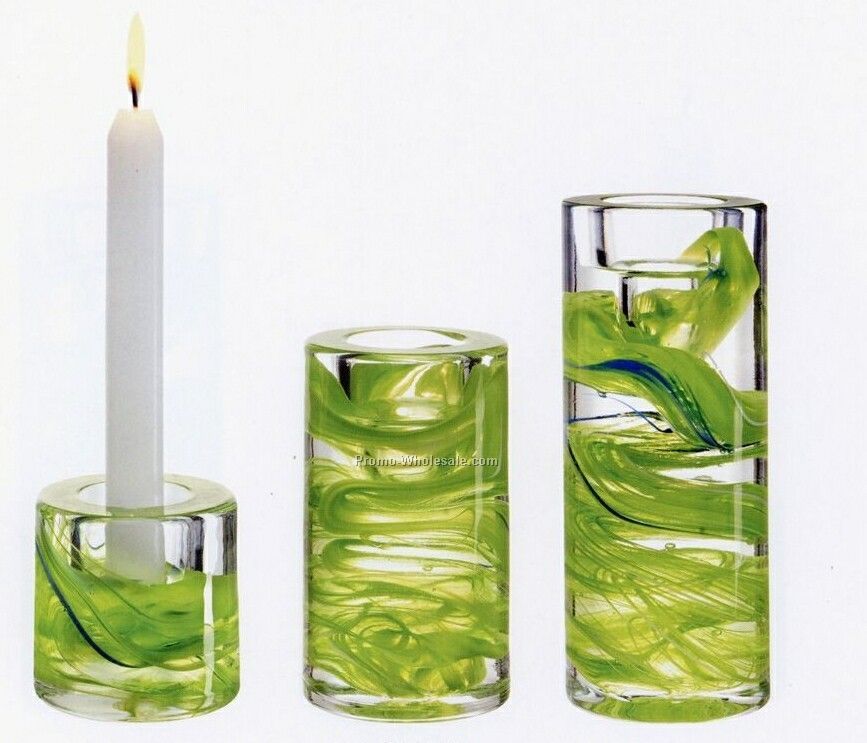 Colonne Lime Green Candlestick - 3 Pack