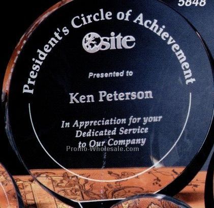 Crystal Elite Circle Award 6"