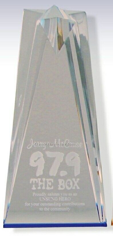 Custom Laser Etched Acrylic Sculpted Star Awards (3-1/2"x8")