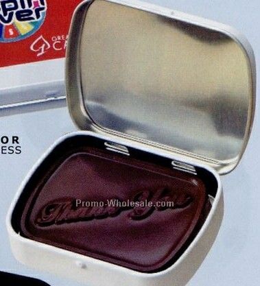 Domed Tin W/ Molded Chocolate