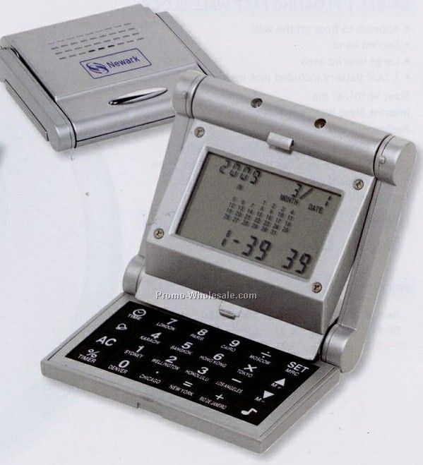 Double Flip World Time Clock/ Calculator (3 Day Shipping)