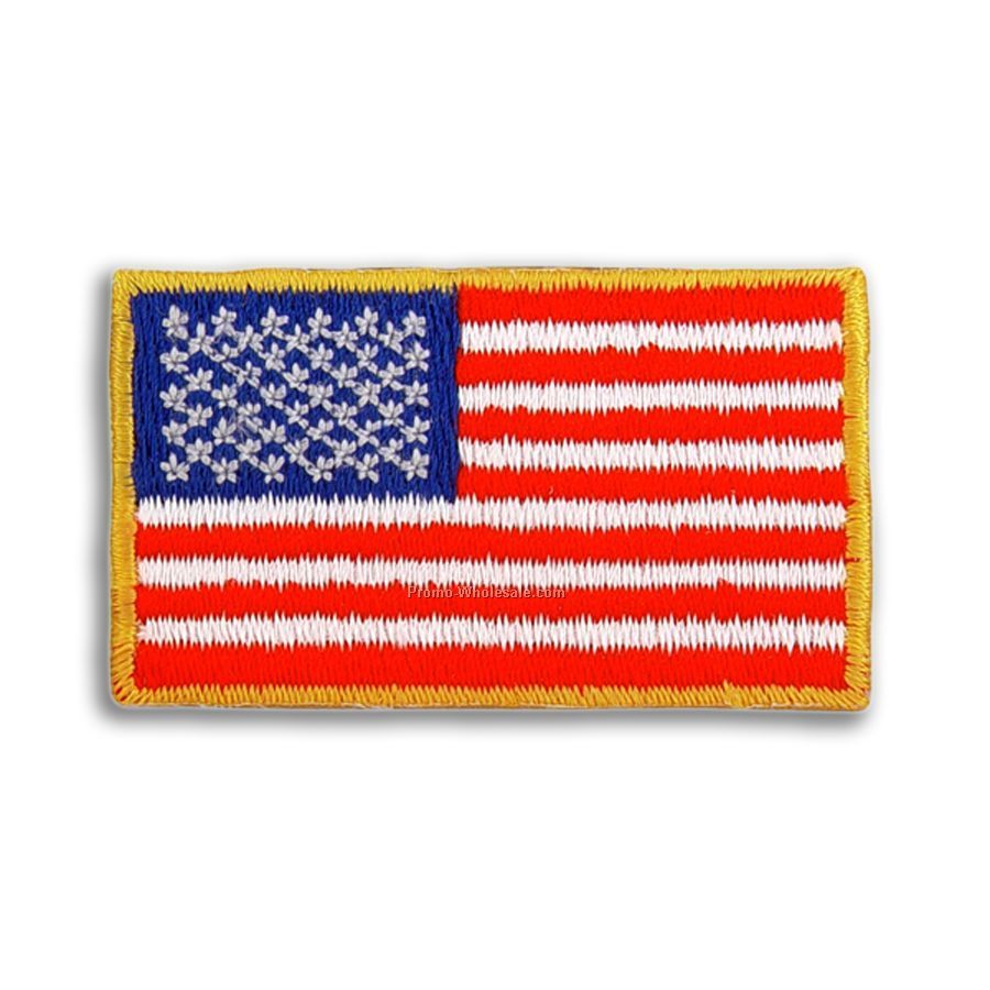 Embroidered American Flag Applique