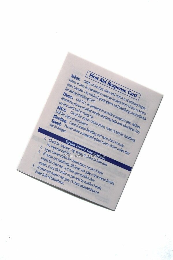 Emergency First Aid Instruction Card (Blank)