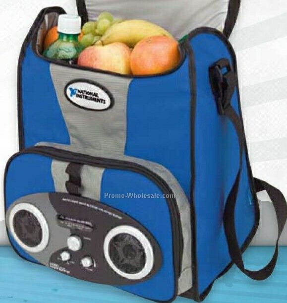 Giftcor Blue I-cool Large Stereo Cooler Bag 13"x11-1/2"x8"