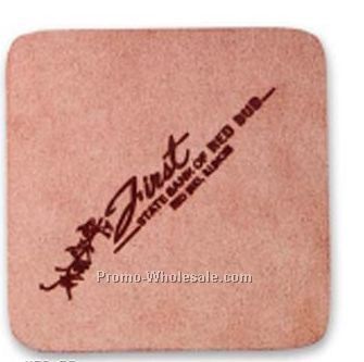 Individual Russet Suede Coaster - Square