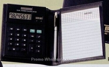 Jr. Executive Portfolio With Clock/ Calculator/ Pad