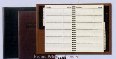 Large Bound Desk Book W/ Address Book