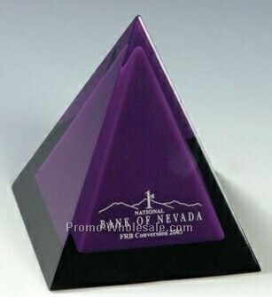 Lucite 4-sided Pyramid Stock Embedment/ Award