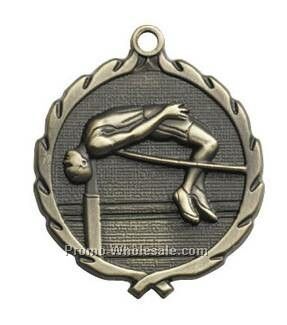 Medal, "high Jump, Male" - 1-3/4" Wreath Edging