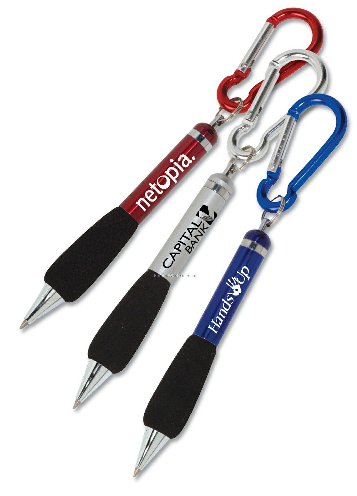 Metal Pen With Carabiner (Screen Printed)