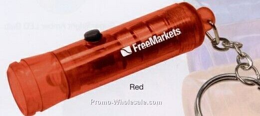 Mini Cylinder Flashlight With Key Ring