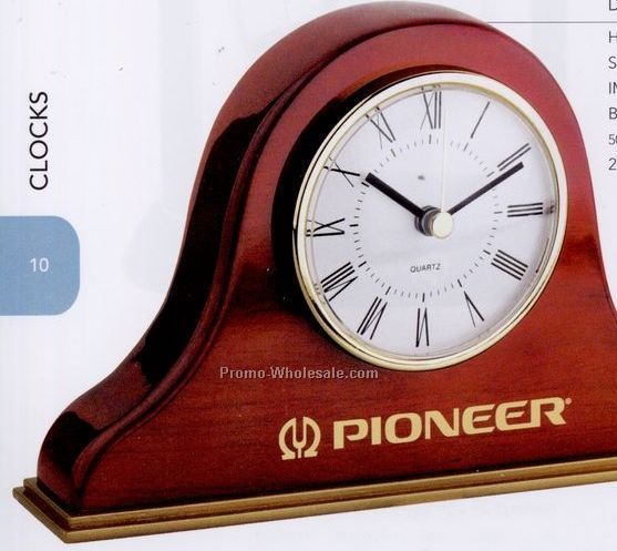 Minya Hi Gloss Wooden Desk Alarm Clock