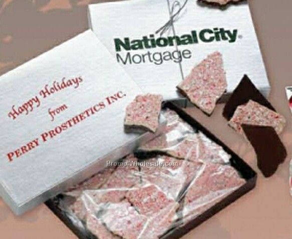 Peppermint Bark In Silver Foil Gift Box