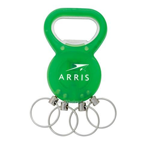 Quad Ring Bottle Opener Key Tag