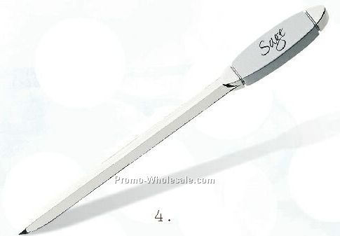 Steel Pearl Letter Opener / Laser Engraved