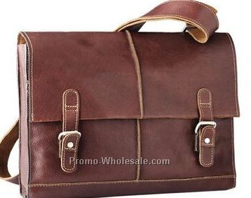 Tan Pebbled Calf Workbag / Briefcase