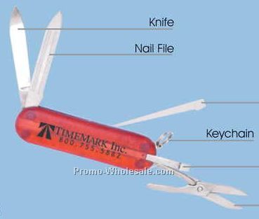 Translucent Tech Knife With Key Chain