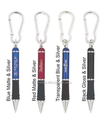 Twist Action Pocket Pen W/Carabiner