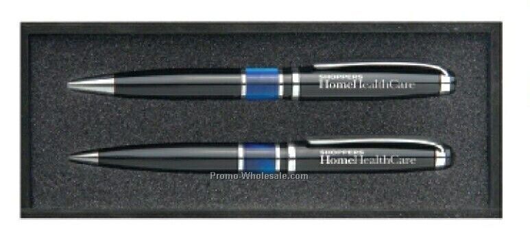 Valencia Ballpoint & Mechanical Pencil Set W/ Chrome Trim