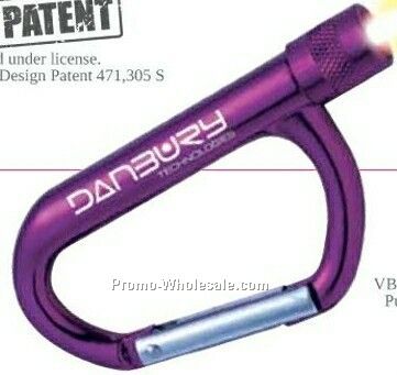 Valumark Purple Carabiner Flashlight 2"x3-1/2"