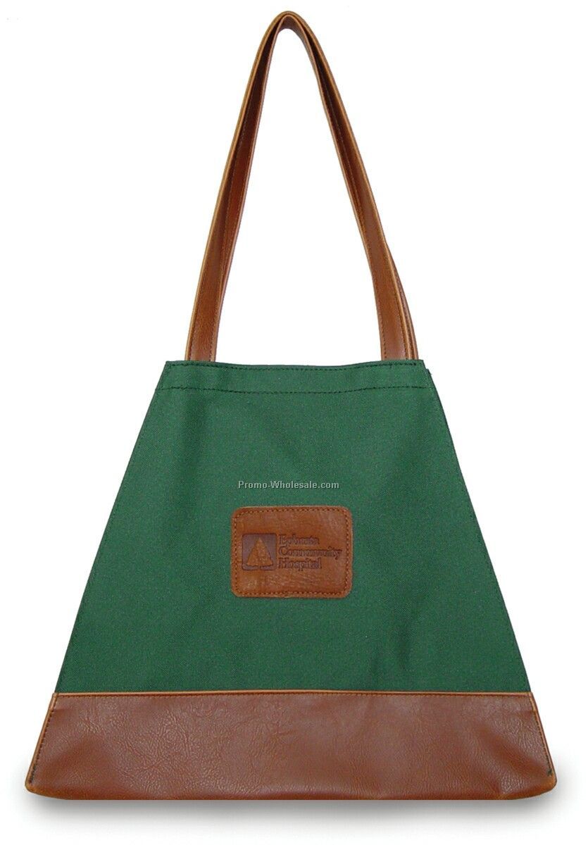 Vv774 D - Pyramid Tote With Cuff Dyed Canvas