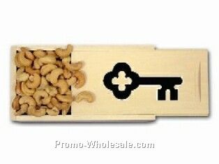 Wood Box W/ Sliding Lid - Jumbo Cashews