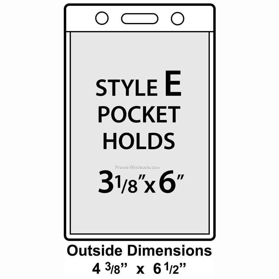 4-1/4"x6-1/2" Vinyl Id Pouches (Standard)